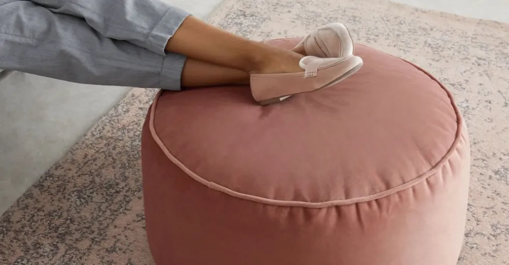 Cojín de Suelo de Terciopelo Lux – Rosa Palo