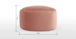 Cojín de Suelo de Terciopelo Lux – Rosa Palo