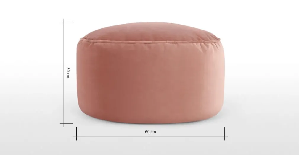 Cojín de Suelo de Terciopelo Lux – Rosa Palo