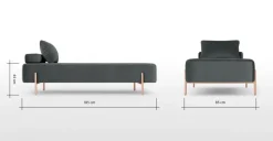 Diván Asare – Gris Medianoche y Cobre