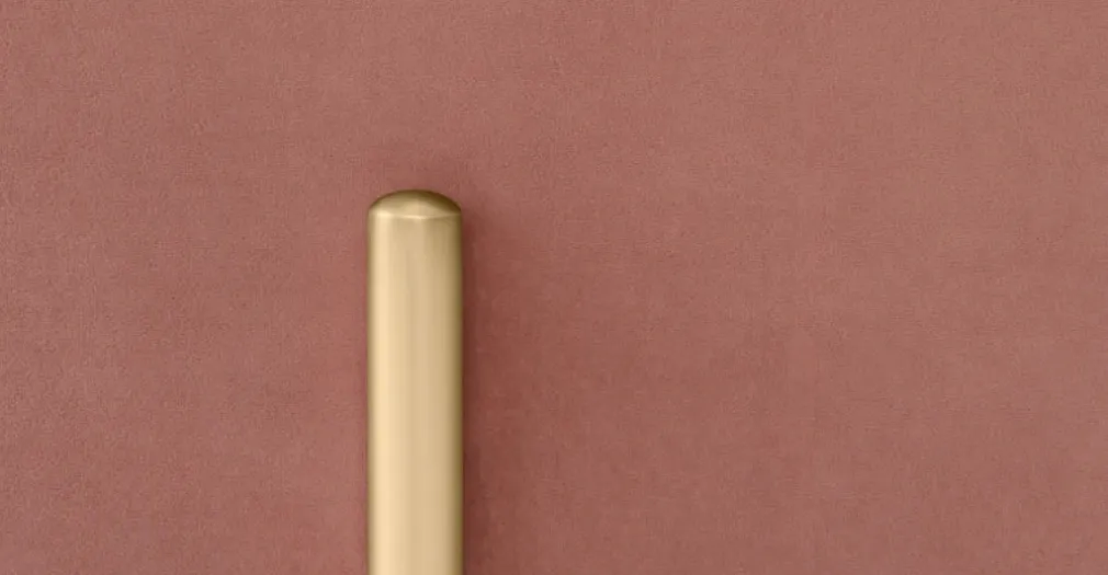 Diván Asare – Rosa y Acero Inoxidable