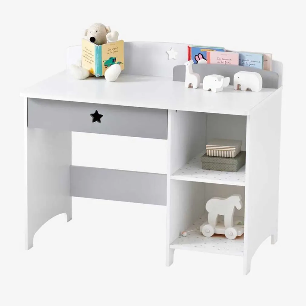 Escritorio Bellamy School – Blanco y Gris