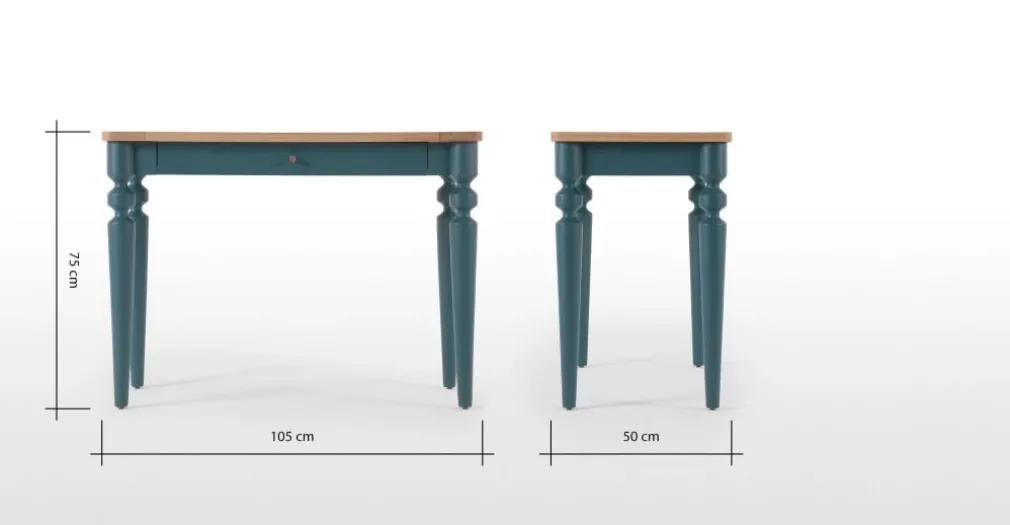 Escritorio Betty – Roble y azul