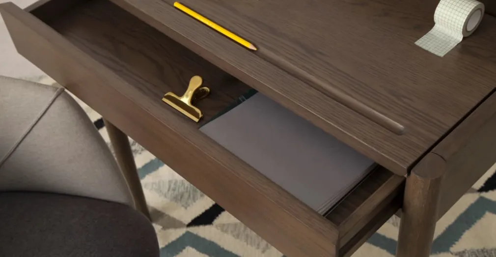 Escritorio Compacto Leonie – Nogal