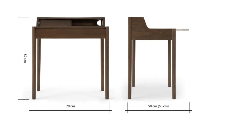 Escritorio Compacto Leonie – Nogal
