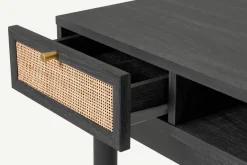 Escritorio Compacto Pavia – Black y Ratán