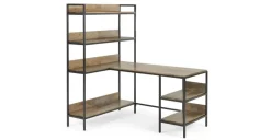 Escritorio con Estantes Lomond – Mango y negro