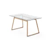 Escritorio Rectangular Haku – Cobre y Cristal