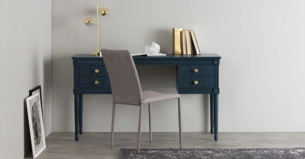 Escritorio Vintage Bourbon – Azul oscuro