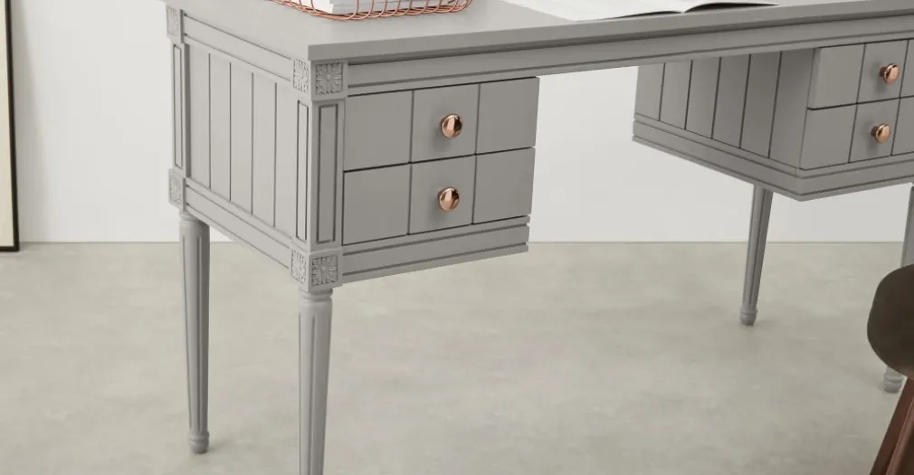 Escritorio Vintage Bourbon – Gris