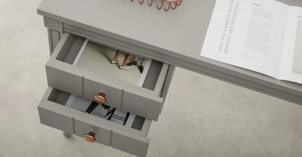 Escritorio Vintage Bourbon – Gris