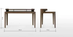 Escritorio Zeke – Nogal y negro