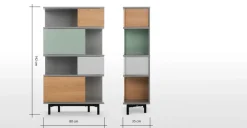 Estantería alta Fowler – Roble multicolor