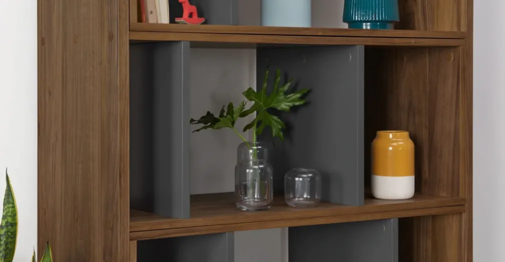 Estantería Kya – Nogal y gris