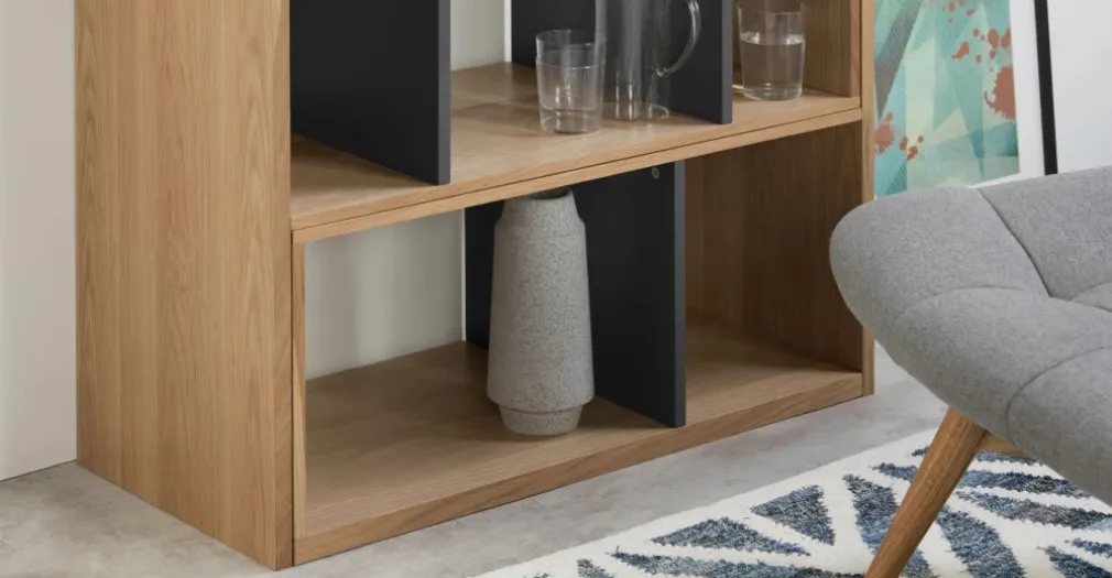 Estantería Kya – Roble y gris