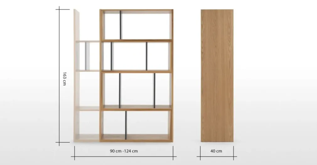 Estantería Kya – Roble y gris