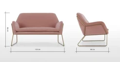 Frame Loveseat – Rosa
