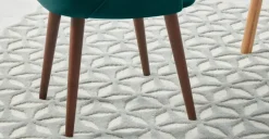 Juego de 2 sillas carver de respaldo alto Lule – Terciopelo azul espuma de mar