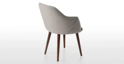 Juego de 2 sillas carver de comedor Lule – Terciopelo gris claro y gris oscuro