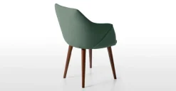 Juego de 2 sillas carver de comedor Lule – Verde bahia y nogal