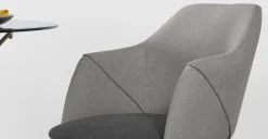 Juego de 2 sillas carver de comedor Lule – Gris marga y gris granizo y roble