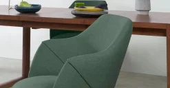 Juego de 2 sillas carver de comedor Lule – Verde bahia y nogal