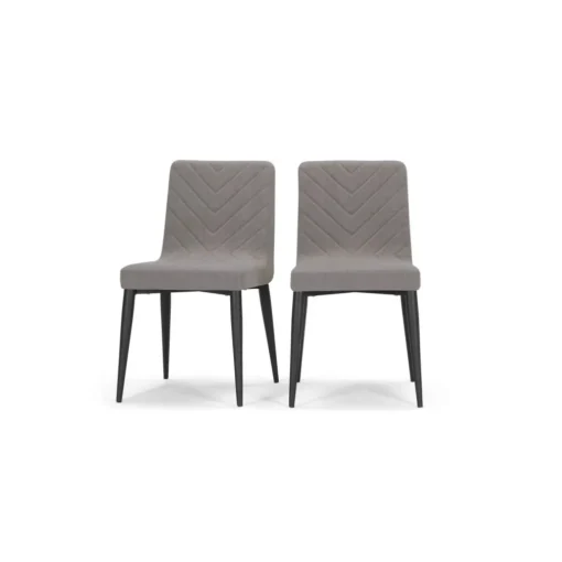 Juego de 2 sillas de comedor Lex – Gris grafito