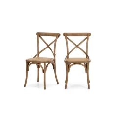 Juego de 2 sillas de comedor Rochelle – Roble