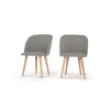 Juego de 2 sillas de comedor Stig – Gris manhattan y roble