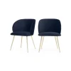 Juego de 2 sillas de comedor Adeline – Azul Real