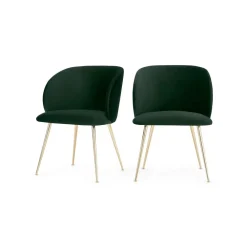 Juego de 2 sillas de comedor Adeline – Verde Pino