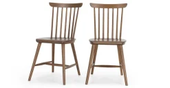 Juego de 2 sillas de comedor Deauville – Roble oscuro