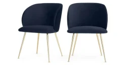 Juego de 2 sillas de comedor Adeline – Azul Real