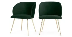 Juego de 2 sillas de comedor Adeline – Verde Pino