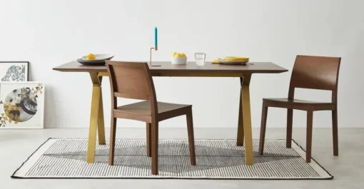 Juego de 2 sillas de comedor Keaton – Nogal