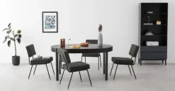 Juego de 2 sillas de comedor Knox – Gris