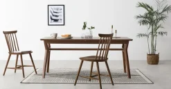 Juego de 2 sillas de comedor Deauville – Roble oscuro