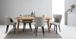 Juego de 2 sillas de comedor Stig – Gris manhattan y negro