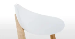 Juego de 2 sillas de comedor Fjord – Roble y blanco