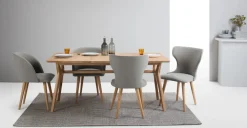 Juego de 2 sillas de comedor Stig – Gris manhattan y roble