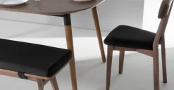 Juego de 2 sillas de comedor Jenson – Roble Oscuro y gris oscuro