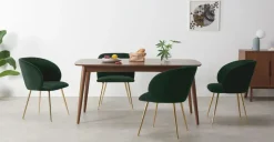 Juego de 2 sillas de comedor Adeline – Verde Pino