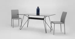 Juego de 2 sillas de comedor Braga – Gris perla