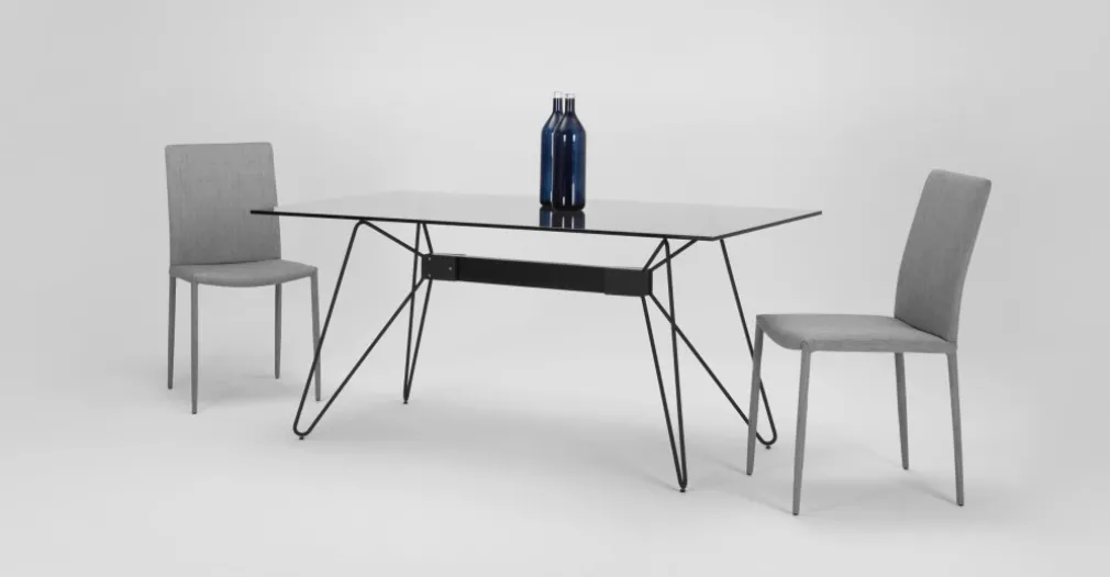 Juego de 2 sillas de comedor Braga – Gris perla