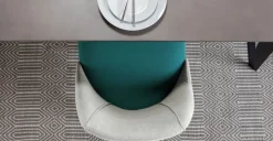 Juego de 2 sillas de comedor Lule – Verde esmeralda y gris granizo