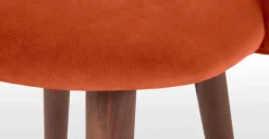 Juego de 2 sillas de comedor Lule – Terciopelo naranja llama