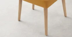 Juego de 2 sillas de comedor Charley – Amarillo yema y roble