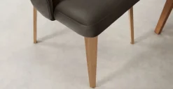 Juego de 2 sillas de comedor Enid – Terciopelo gris nutria