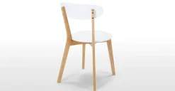 Juego de 2 sillas de comedor Fjord – Roble y blanco