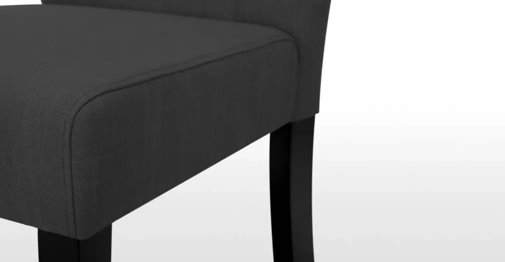 Juego de 2 sillas de comedor Flynn – Negro medianoche